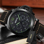 GIMTO Watch Men Luxury Brand Quartz Watch Military Sport Chronograph Watches Genuine Leather Men's Wristwatch Relogio Masculino