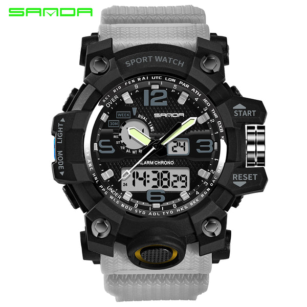 Top Luxury Brand Sanda Men Sport Watches Men's Quartz LED Analog Clock Man Military Waterproof Wrist Watch Relogio Masculino New