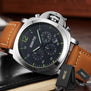GIMTO Watch Men Luxury Brand Quartz Watch Military Sport Chronograph Watches Genuine Leather Men's Wristwatch Relogio Masculino