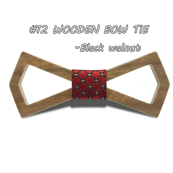 2016 Noeud Papillon Men Hardwood Bow Tie For Men Classic Bowties Neckwear Creative Handmade Butterfly Wood Tie Gravata