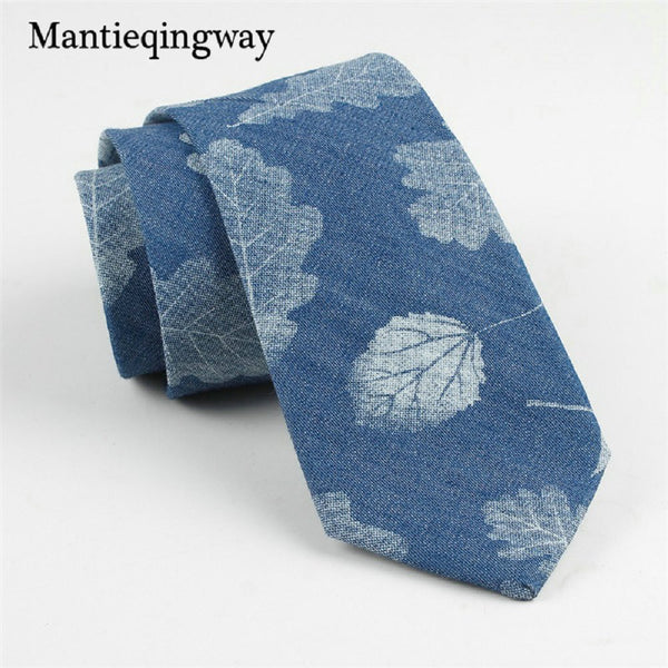 Mantieqingway 7cm Animals Birds Pattern Neck Ties For Mens Cotton Floral Necktie for Wedding Skinny Gravata Masculina Cravat