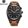 BENYAR Large dial design Chronograph Sport Mens Watches Fashion Brand Military waterproof Quartz Watch Clock Relogio Masculino