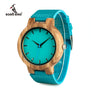 BOBO BIRD WC28 Blue Leather Band Antique Lovers Wood Watches With Blue Dial Zebra Wooden Watch in Gift Box Accept Drop Shipping