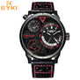 EYKI Men army sport luminous Quartz Wristwatch Luxury Male Clock Black Watchband Man waterproof Watch relogio masculino hot sale