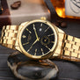 CHENXI Golden Watch Men Watches classical Luxury Famous Wristwatch Male Clock Quartz Wrist Watch Calendar Relogio Masculino
