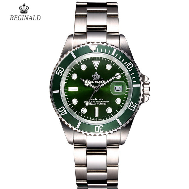 Luxury Reginald Watch Men Rotatable Bezel GMT Sapphire Glass Date Stainless Steel Women Mens Sport Quartz Watches Reloj Hombre
