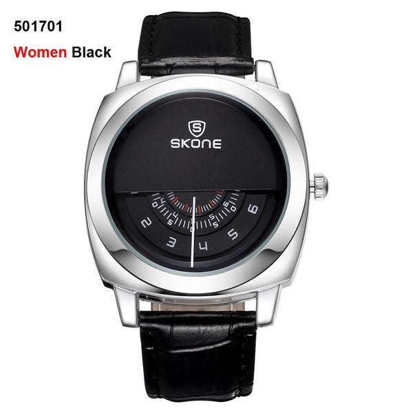 2016 Hot!Casual SKONE Genuine Men & Women Brand Wristwatches Special design Military Leather Sports Watch Relogio Masculino