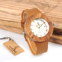 BOBO BIRD WC01 Womens Dress Zebra Wooden Watch Japan 2035 Miyota Movement Quartz Watches Unisex with Calendar in Wood Box