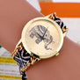 2017 Bayan Saatleri Fashion Bracelet Watch Women Braided Elephant Round Dial Quartz Watch Clock Female wristwatch Relojes Mujer