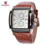 Christmas Gift BADACE Top Brand Genuine Real Leather Strap Mens Watches Casual Square Japan Movt Quartz Watch Wrist Watch 2098