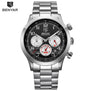 BENYAR Stainless Steel Waterproof Chronograph Watches Quartz Military Men Watch Top Brand Luxury Male Sport Clock reloj hombre