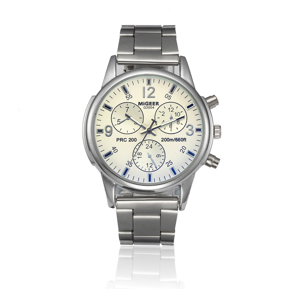 Brand Watch Men Crystal Stainless Steel Analog Quartz Wrist Watch Bracelet Clock Hot Male Business Watches Relogio Masculino