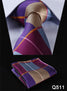 Check 3.4" Silk Fashion Mens Extra Long Tie Necktie Handkerchief Set #Q5 Pocket Square Classic Party Wedding