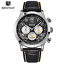 BENYAR Brand Sport Waterproof Chronograph Men Watch Top Brand Luxury Male Leather Quartz Military Wrist Watch Men Clock saat