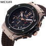 Relojes hombre fashion military watch gold MEGIR luxury brand calendar Business male clock sport watch quartz wristwatch mens