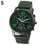 Men's Casual Sports Stainless Steel Silicone Band Quartz Analog Wrist Watch 5ZF6