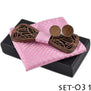 ZDJMEITRXDOOW wooden bow Tie set and Handkerchief Bowtie Necktie Cravate Homme Noeud Papillon Man Corbatas Hombre Pajarita