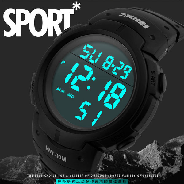 Skmei Luxury Brand Mens Sports Watches Dive 50m Digital LED Military Watch Men Fashion Casual Electronics Wristwatches Hot Clock