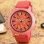 Creative Natural Wood Watch Colorful Bamboo Wooden Wristwatch Women Sports Clock Handmade Female Dress Watch Reloj de madera