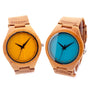 BOBO BIRD New Colorful Natural Bamboo Wood Men Watches With Real Leather Strap Relogio Masculino In Gift Box