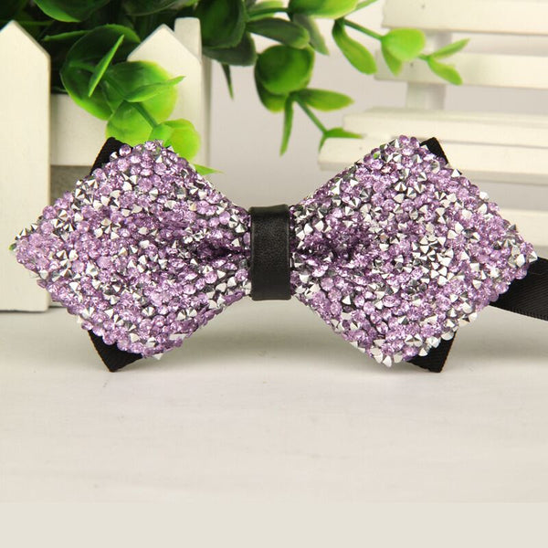 Hand made mens bowtie Silver crystal and gem bow tie 2016 new arrival gentlemen fashion casual gravata borboleta masculina lot