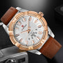 NAVIFORCE Men Quartz Watch Fahion Brand Men's Waterproof Sport Watches Man Casual Analog Wristwaches Leather Calendar Gold Clock
