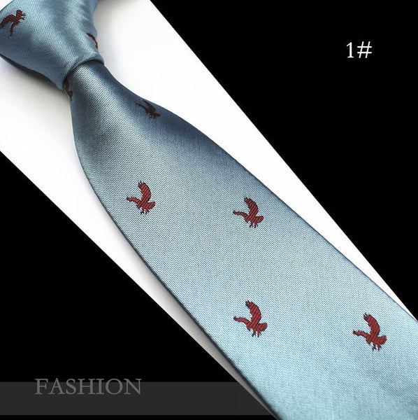 JEMYGINS Animal Mens Ties Silk Jacquard Weave Christmas Tie Slim Necktie Gravata Classic Fashion Business Wedding Tie For Men