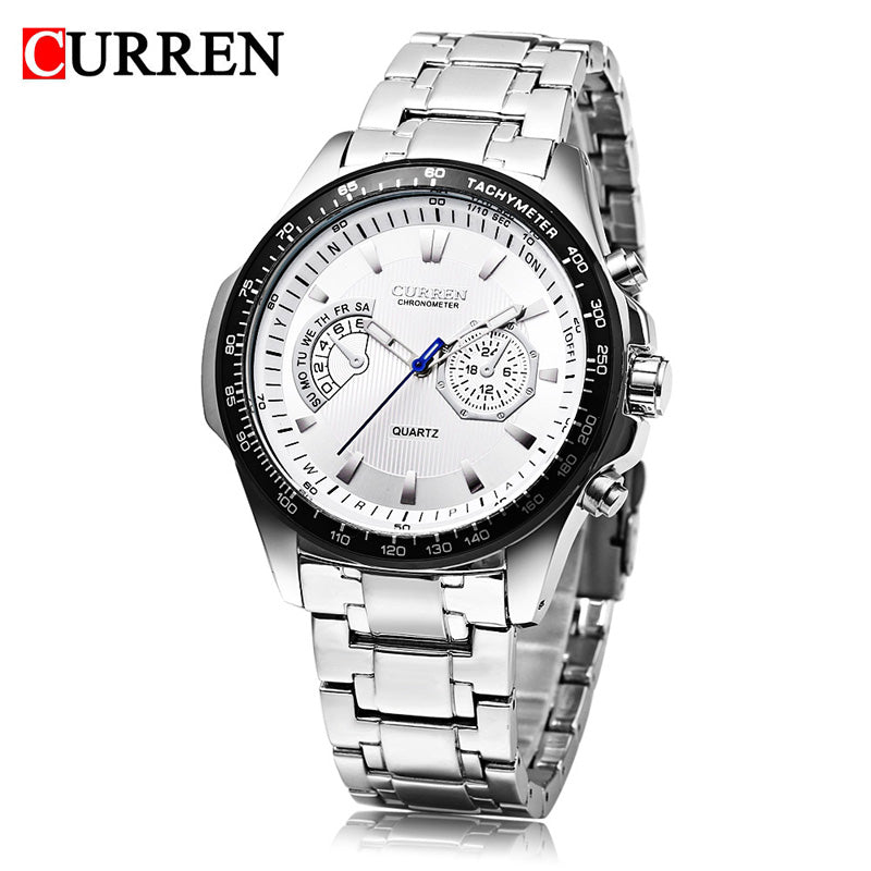 CURREN Watches Mens Quartz Fashion Casual Watch Stainless Full Steel Strap Waterproof 3ATM Wristwatch 8020 Relogio Masculino
