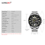 LONGBO Top Brand Pilot Military Sport Men Quartz Watch Dynamic Fashion Wristwatch Full Steel Waterproof Clock Relogio Masculino