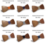 Mahoosive Wood Bow Tie Mens Wooden Bow Ties Gravatas Corbatas Business Butterfly Cravat Party Ties For Men Wood Ties