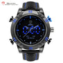 Kitefin Shark Sport Watch Brand Blue Outdoor Hiking Digital LED Electronic Watches Calendar Alarm Leather Band Men Clock /SH265