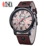 Luxury O.T.SEA Brand Leather Watches Men Military Sports Quartz Analog Wristwatches Relogio Masculino For Dropshipping 8192