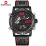 Top Luxury Brand NAVIFORCE Men Sports Watches Men's Leather Quartz Analog LED Clock Male Military Wrist watch Relogio Masculino