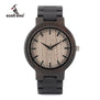 BOBO BIRD WC30 Mens Wood Watch Full Ebony Wooden Quartz Watches Japan 2035 Miyota Movement Wood Band Watch for Men