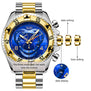 Relogio TEMEITE 2018 New Quartz Watches Mens Fashion Creative Heavy Waterproof Wristwatch Luxury Gold Blue Full Steel Masculino