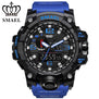 SMAEL Men Fashion S Shock Wristwatch Reloj Business Outdoor Sports Digital Watch LED Display Quartz Multi-functional Clock 1545