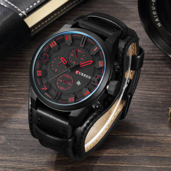 Relogio Masculino Mens Watches Top Brand Luxury Leather Strap Waterproof Sport Men Quartz Watch Military Male Clock Curren 8225