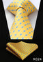 Polka Dot 3.4" 100%Silk Wedding Jacquard Woven Men Tie Necktie Pocket Square Handkerchief Set Suit #RD1