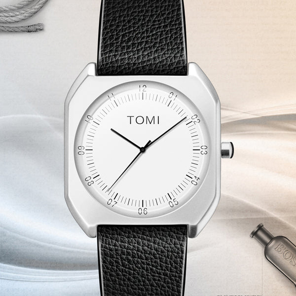 TOMI Brand New Fashion luxury Elegant woman Watches Simple Ultra Thin dial Casual Male Quartz Clock Man Watch Wristwatch Gift