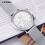 SINOBI New Men Watch Brand Business Watches For Men Ultra Slim Style Wristwatch JAPAN Movement Watch Male Relogio Masculino