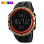 SKMEI Chronograph Sports Watches Men Silicone Countdown LED Digital Watch Military Waterproof Wristwatches Alarm Clock Male 1251