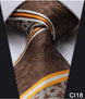 Check 3.4" 100%Silk Wedding Party Jacquard Woven Classic Men Tie Necktie CI