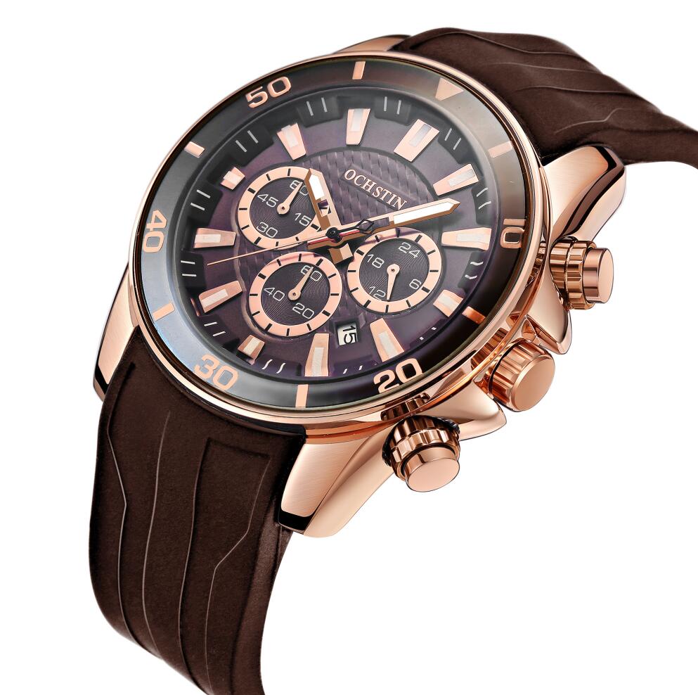 2018 OCHSTIN Business Quartz Watch Top Brand Luxury Silicone Men Watch Waterproof Men Wrist Watch Male Clock Relogio Masculino
