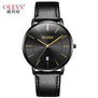 Men luxury brand quartz watches leather strap minimalist ultra-thin waterproof watch fashion wrist watch with high quality