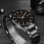 Hannah Martin Mens Watches Top Brand Luxury Men's Watch Men Watch Auto Date Watches Waterproof Full Steel Clock erkek kol saati