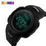 SKMEI Brand Men Sports Watches 5ATM Water Proof Digital Outdoor Military Watch EL Backlight Compass Countdown Wristwatches