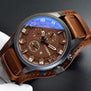 2018 Curren Mens Watches Top Brand Luxury Brown Leather Strap Quartz Watch Men Military Sport Waterproof Clock Relogio Masculino