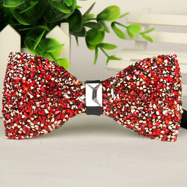 Hand made mens bowtie Silver crystal and gem bow tie 2016 new arrival gentlemen fashion casual gravata borboleta masculina lot