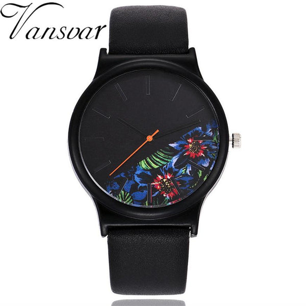 Vansvar Quartz Wristwatches Reloj Mujer Fashion Casual Women's Watches Leather Bracelet Ladies Analog Watch 17DEC18