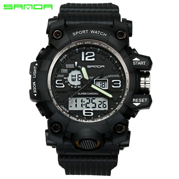 SANDA men's uniforms sports watch men's top brand luxury famous electronic LED digital watch male clock Relogio Masculino